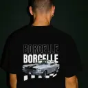Unisex Oversized Graphic T-Shirt – Classic Car Back Print (Black)