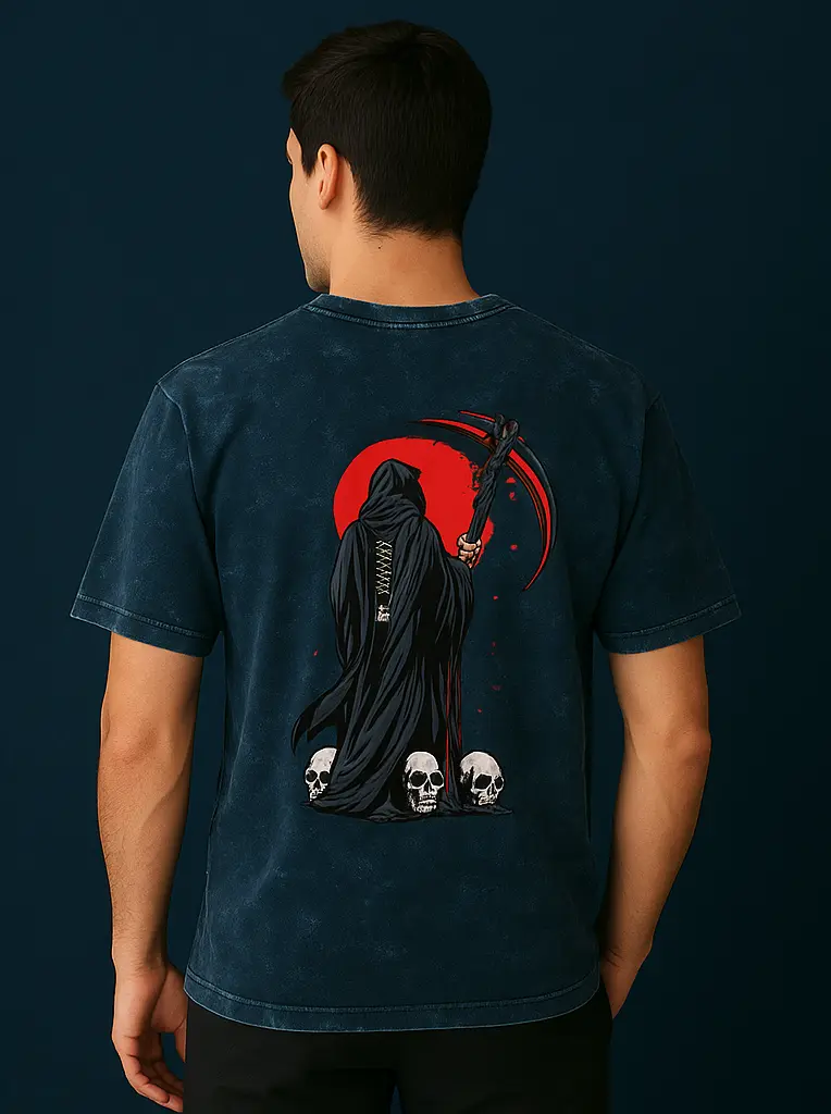 The Grim Reaper Oversized Tee 💀 Unisex | All Sizes | Premium 240 GSM | 100% Cotton | DTF Printed