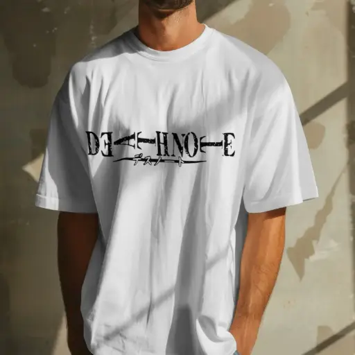 Unisex Oversized Standard T-Shirt – Death Note  All Sizes (White)