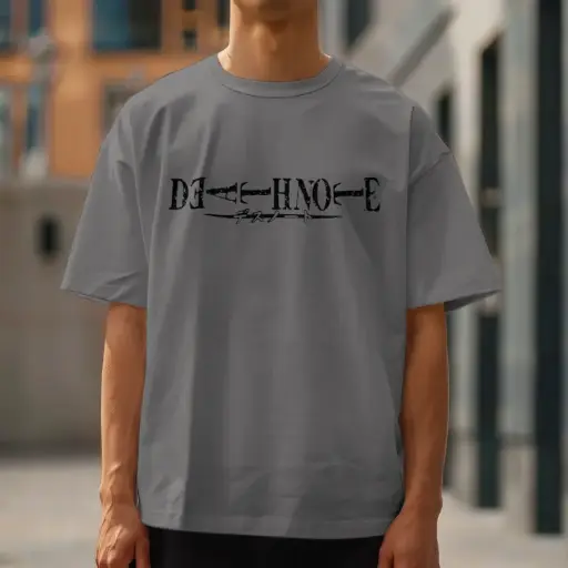 Unisex Oversized Standard T-Shirt – Death Note All Sizes (Grey Melange)
