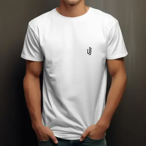 Unisex Crew Neck T-Shirt – White | UJ Logo Embroidery | All Sizes