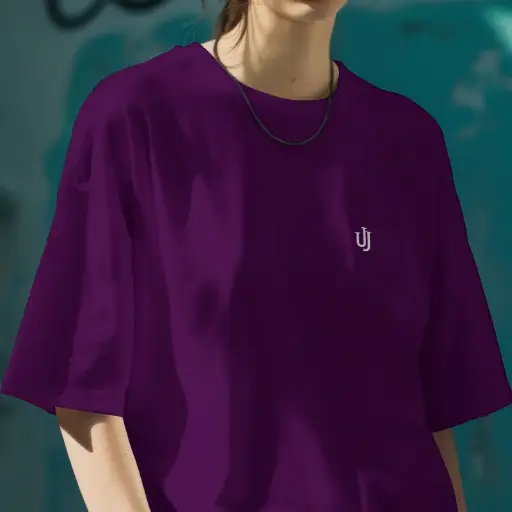 Unisex Basic T-Shirt – UJ Logo Embroidered | Purple | All Sizes