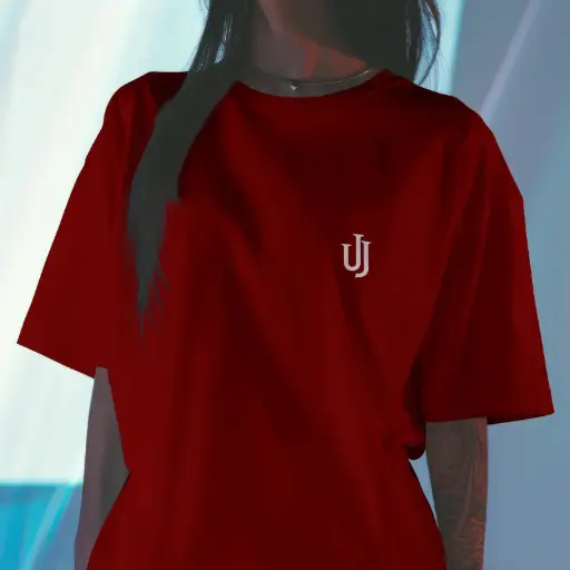 Unisex Basic T-Shirt – UJ Logo Embroidered | Red | All Sizes