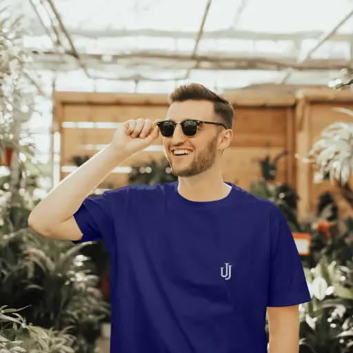 Unisex Basic T-Shirt – UJ Logo Embroidered | Nevy Blue | All Sizes